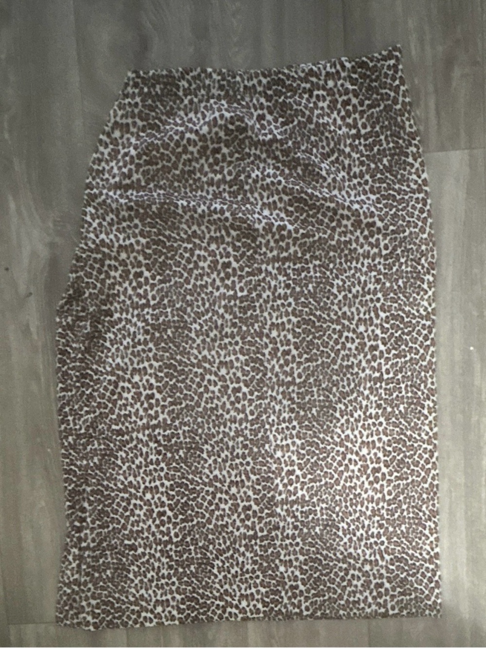 Animal Print Midi Skirt in Brown and Cream
